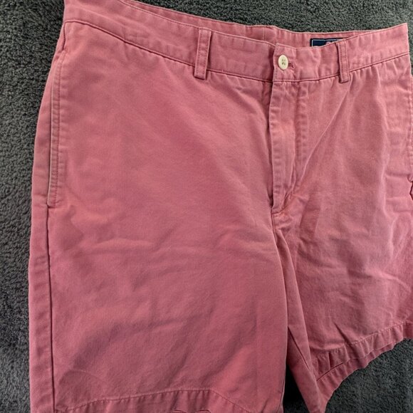 Vineyard Vines Club Salmon Pink Shorts Size 34 Chino Zip Fly Preppy Whale Logo - Picture 3 of 16
